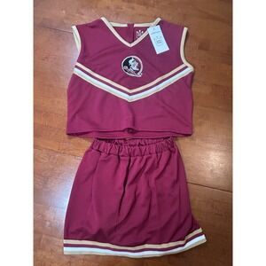 New Little King Cheerleader Set Youth YXL Garnet Florida State Seminoles FSU NWT